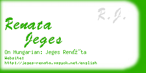 renata jeges business card